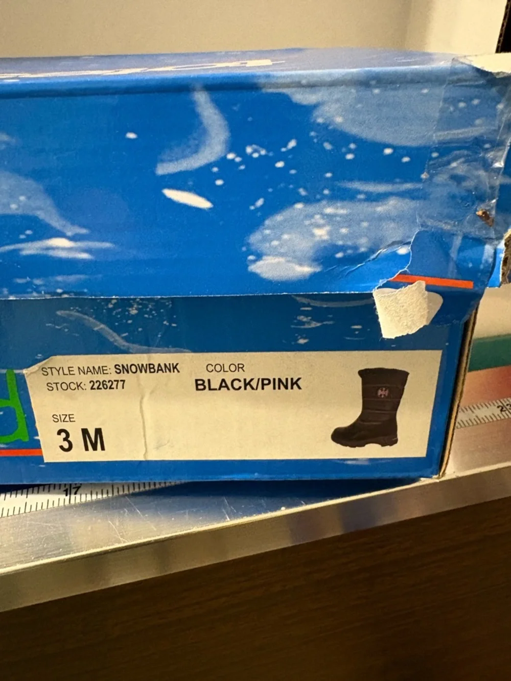 Totes girls SZ 3 black waterproof snow boots zip front closure‎ faux fur collar